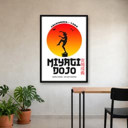 Quadro Decorativo Miyagi-do Karatê Kid Arte - Fundo Branco