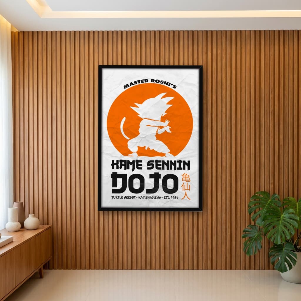 Quadro Decorativo Kame Sennin Dojo - Fundo Branco
