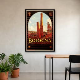 Quadro Decorativo Cartaz De Viagens De Turismo de Bolonha