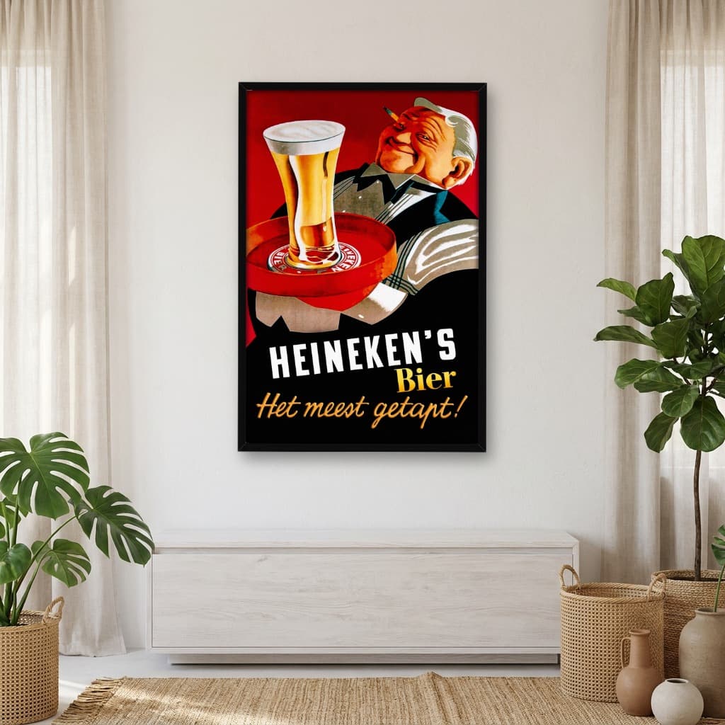 Quadro Decorativo Cartaz Retro Vintage Cerveja Heineken Beer