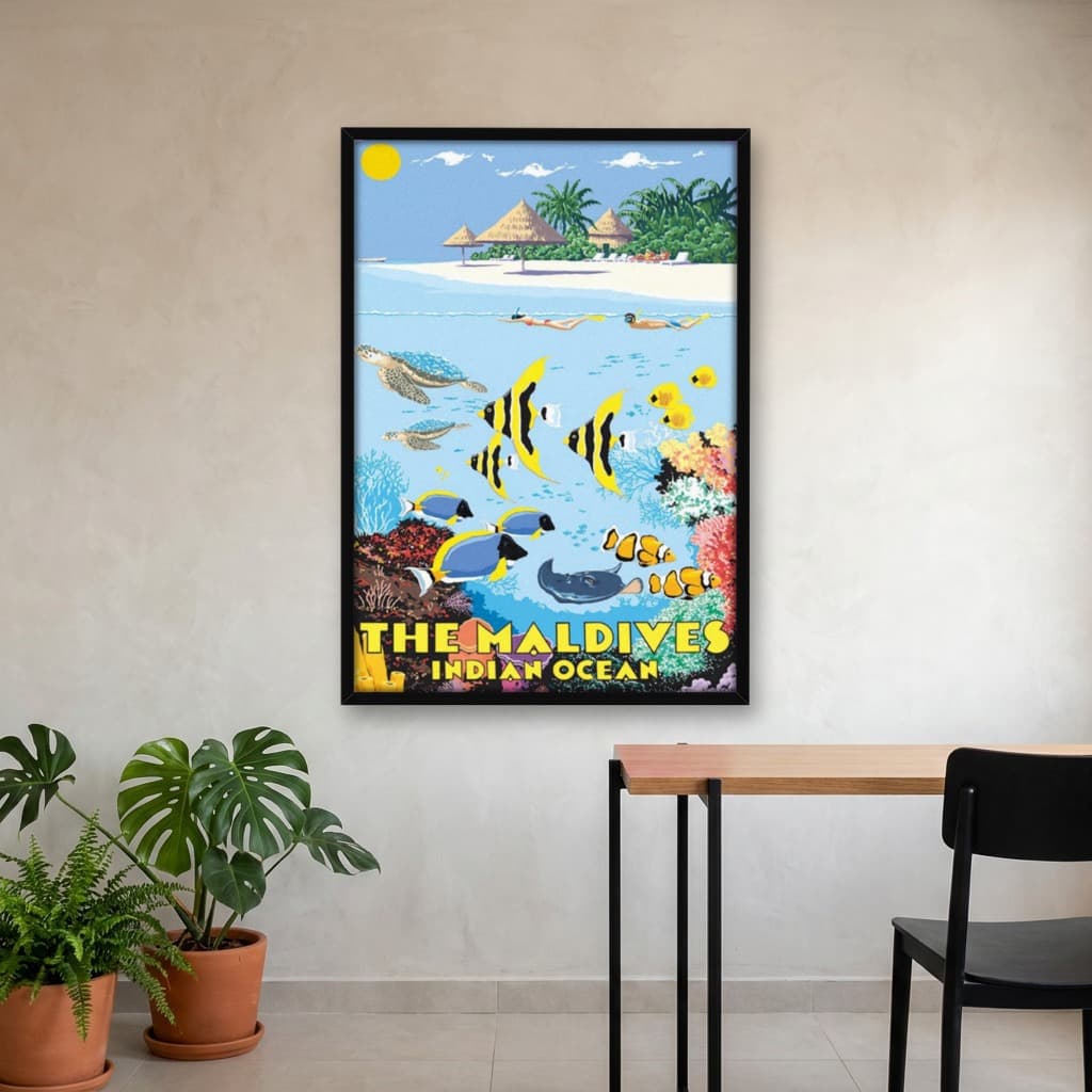 Quadro Decorativo Ilhas Maldivas