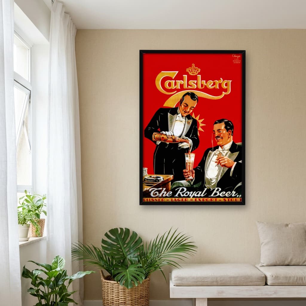 Quadro Decorativo Carlsberg Beer - Cartaz Vintage