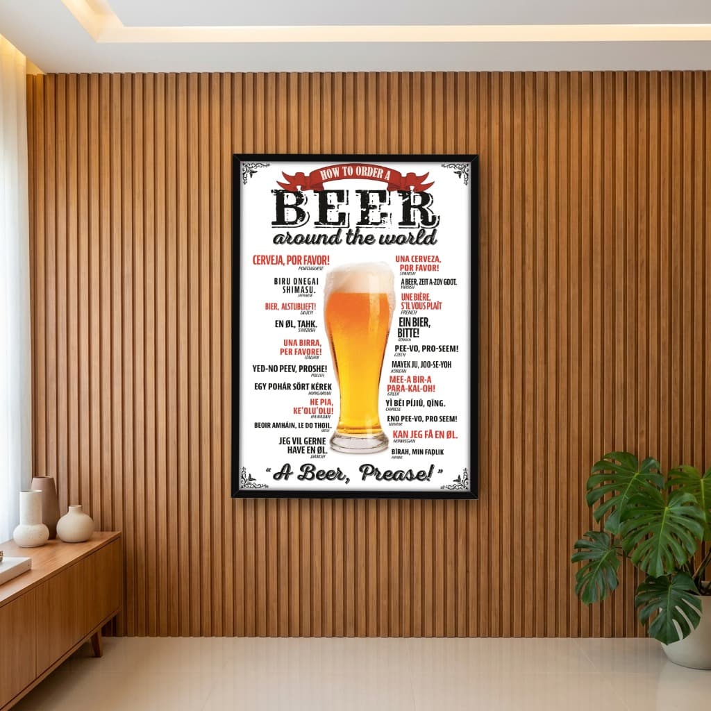 Quadro Decorativo How To Order A Beer Around The World