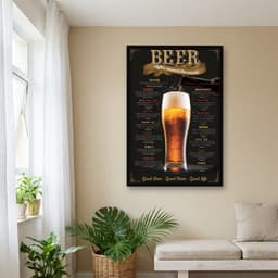 Quadro Decorativo Beer Styles Around The World