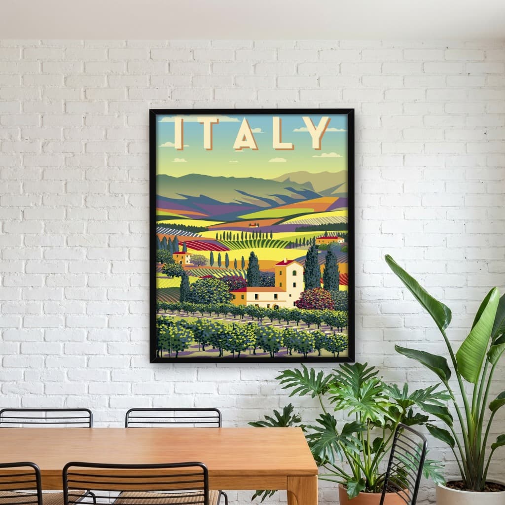 Quadro Decorativo Turismo Vinhedo Itália