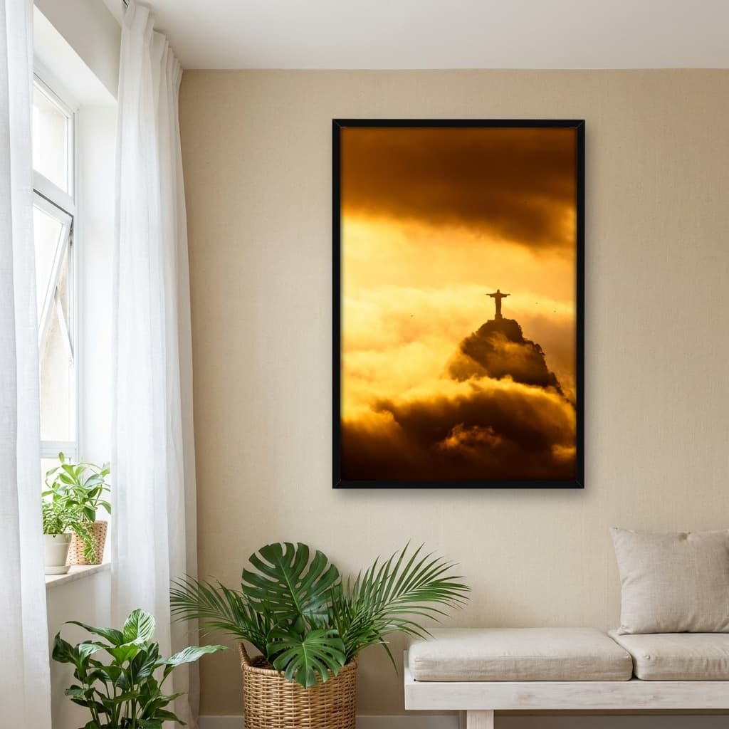Quadro Decorativo Corcovado e Cristo Redentor