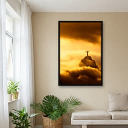 Quadro Decorativo Corcovado e Cristo Redentor