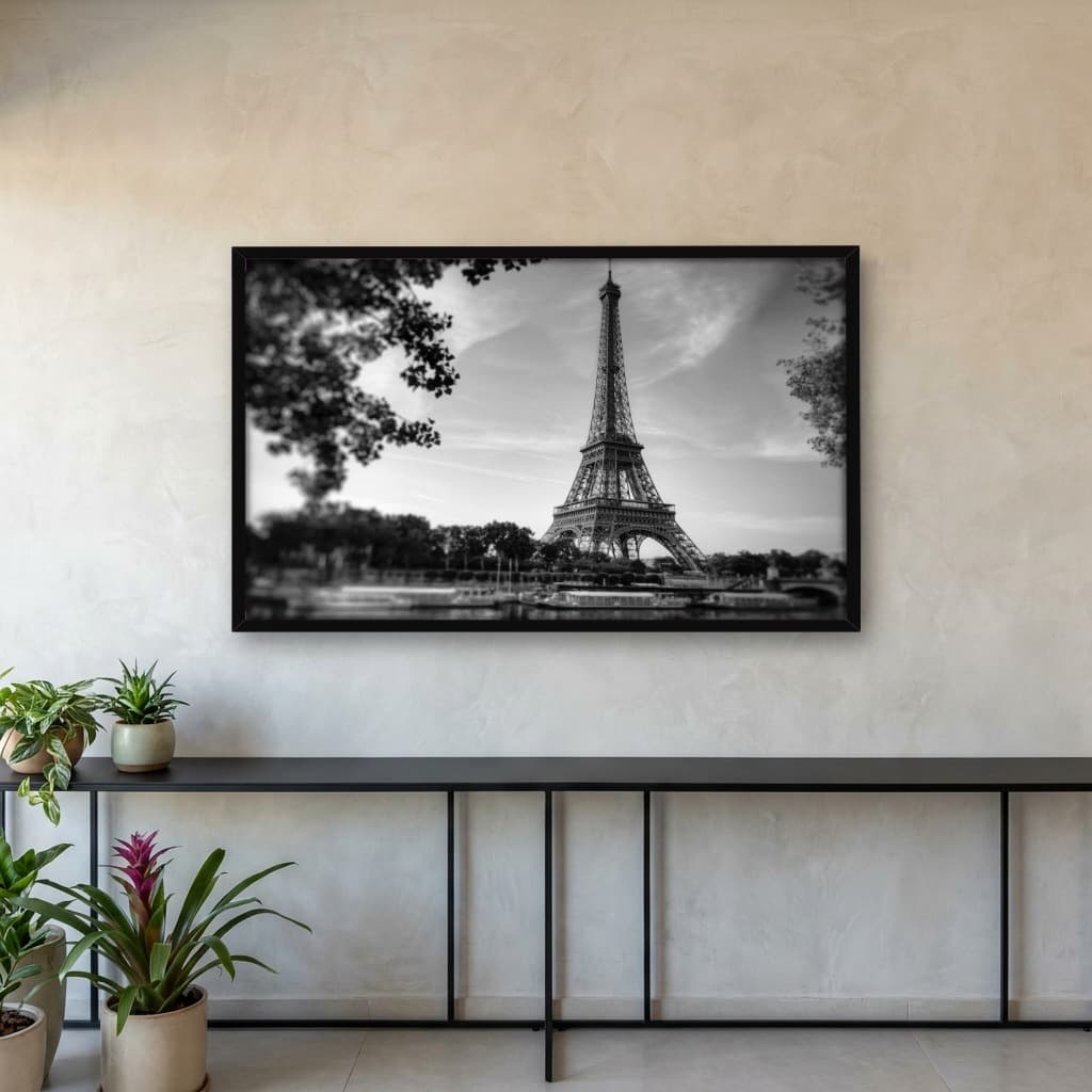 Quadro Decorativo Bela Paisagem Urbana da Torre Eiffel