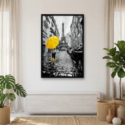Quadro Decorativo Chuva em Paris