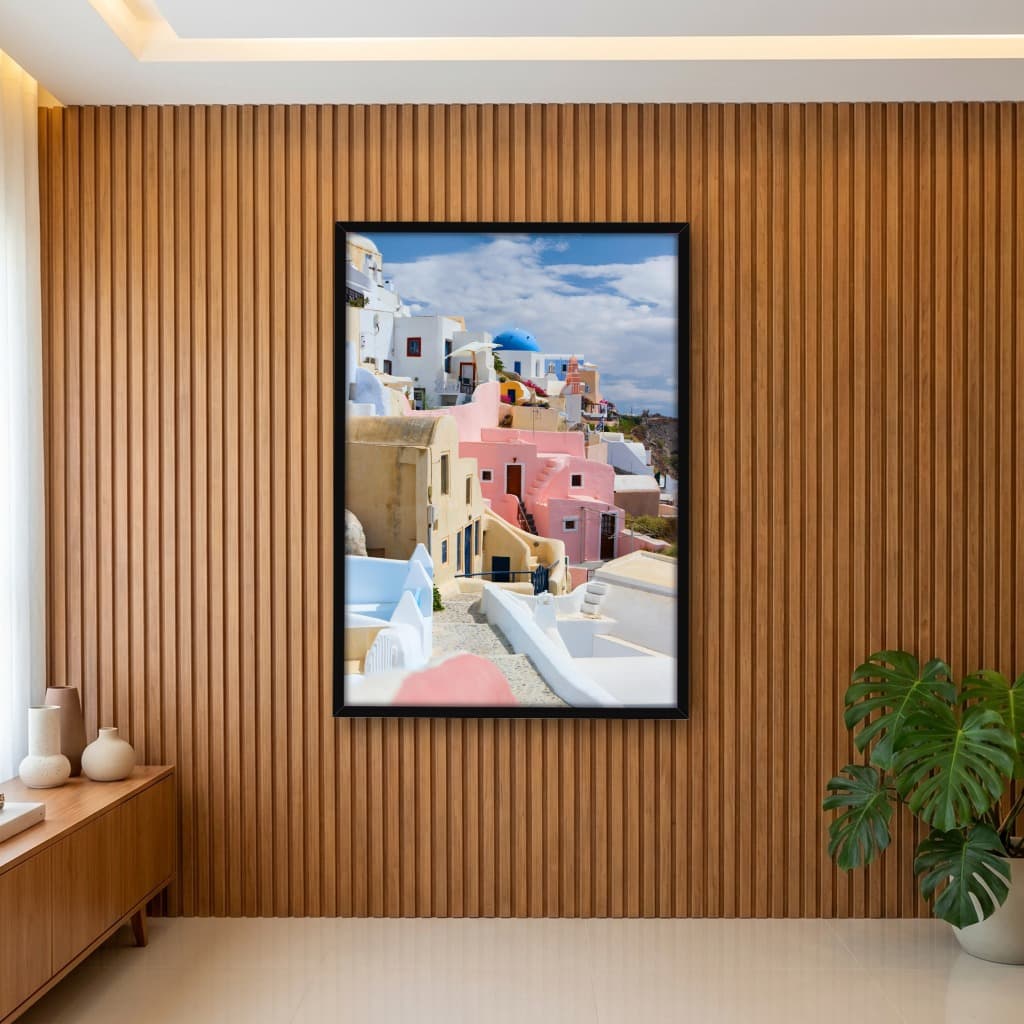 Quadro Decorativo Santorini - Ilha no Mar Egeu