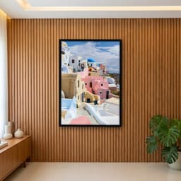 Quadro Decorativo Santorini - Ilha no Mar Egeu