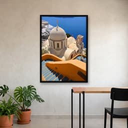Quadro Decorativo Igreja de Santorini