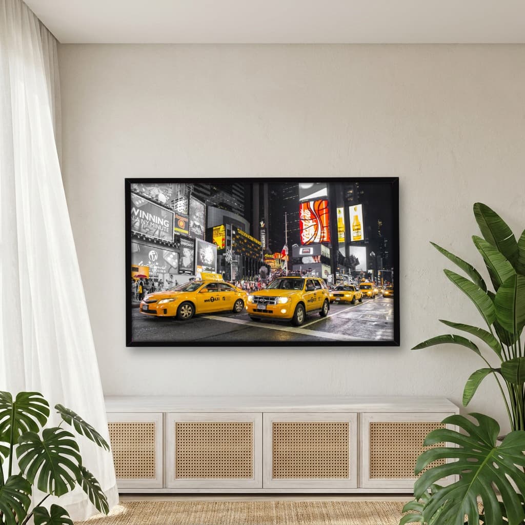 Quadro Decorativo The Times Square - Taxi Amarelo