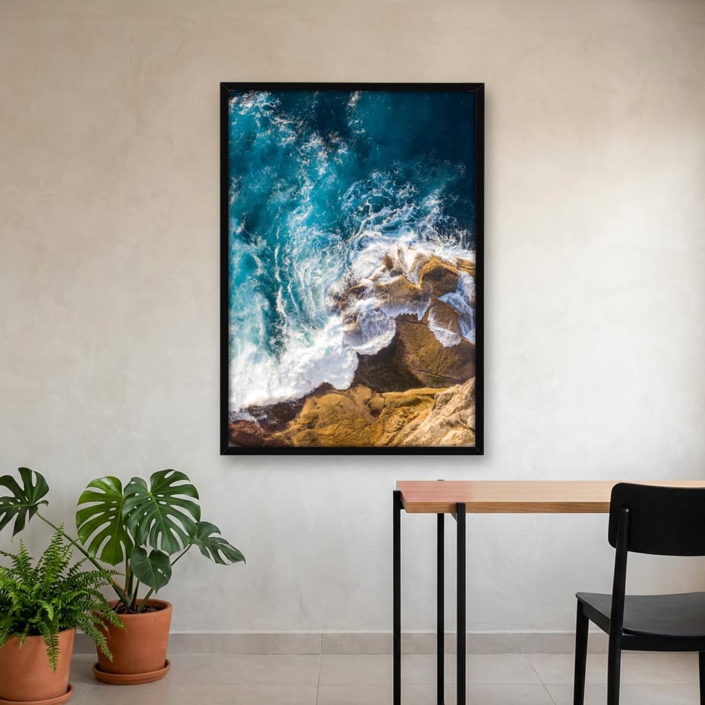 Quadro Decorativo Rocha e Ondas -vs02