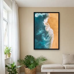 Quadro Decorativo Vista panorâmica da praia de areia