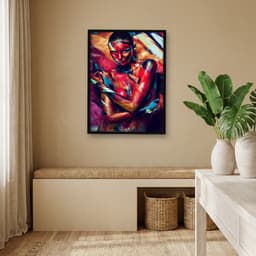 Quadro Decorativo Mulher com tinta corporal