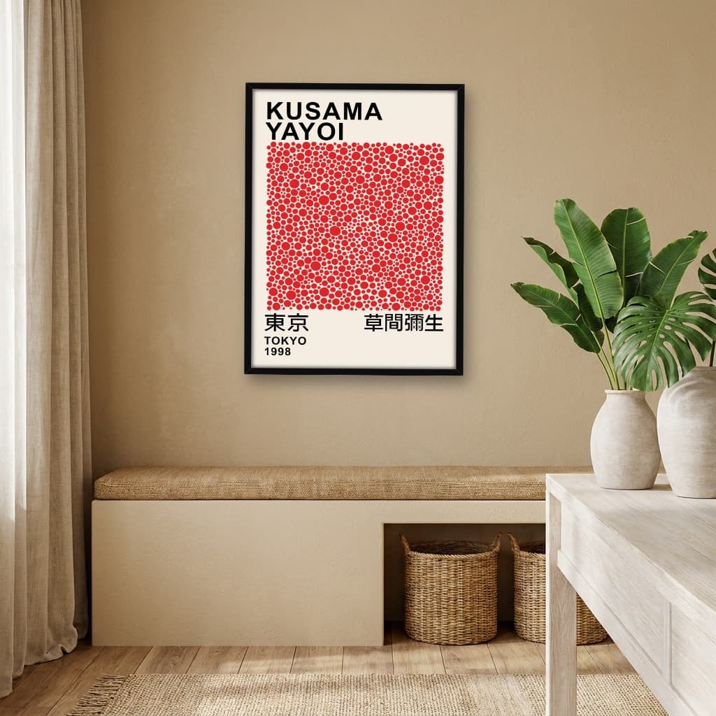Quadro Decorativo Red Yayoi Kusama