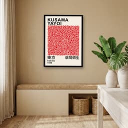 Quadro Decorativo Red Yayoi Kusama
