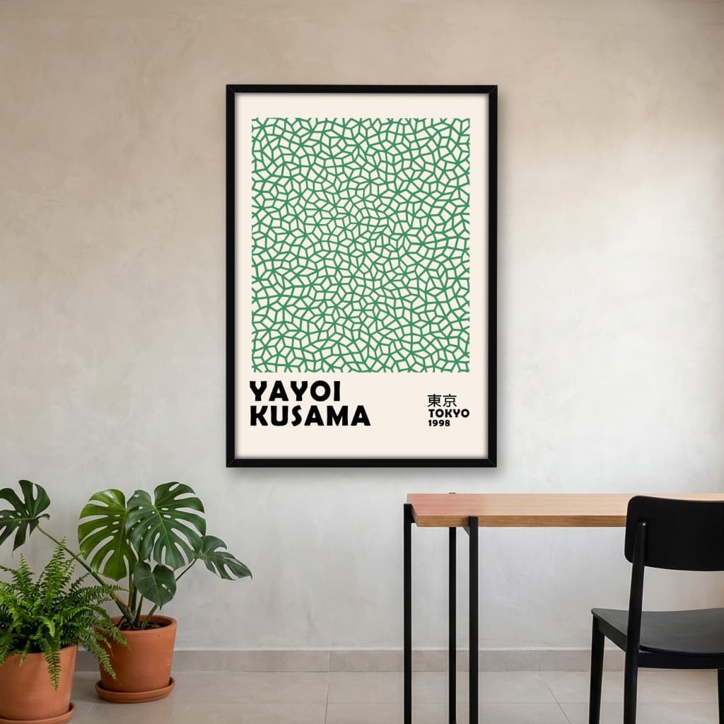 Quadro Decorativo Green Yayoi Kusama
