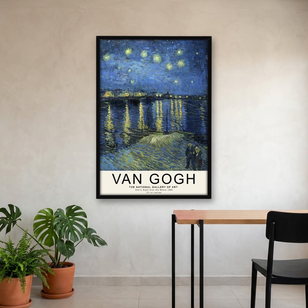 Quadro Decorativo Noite Estrelada Sobre o Ródano Pintura