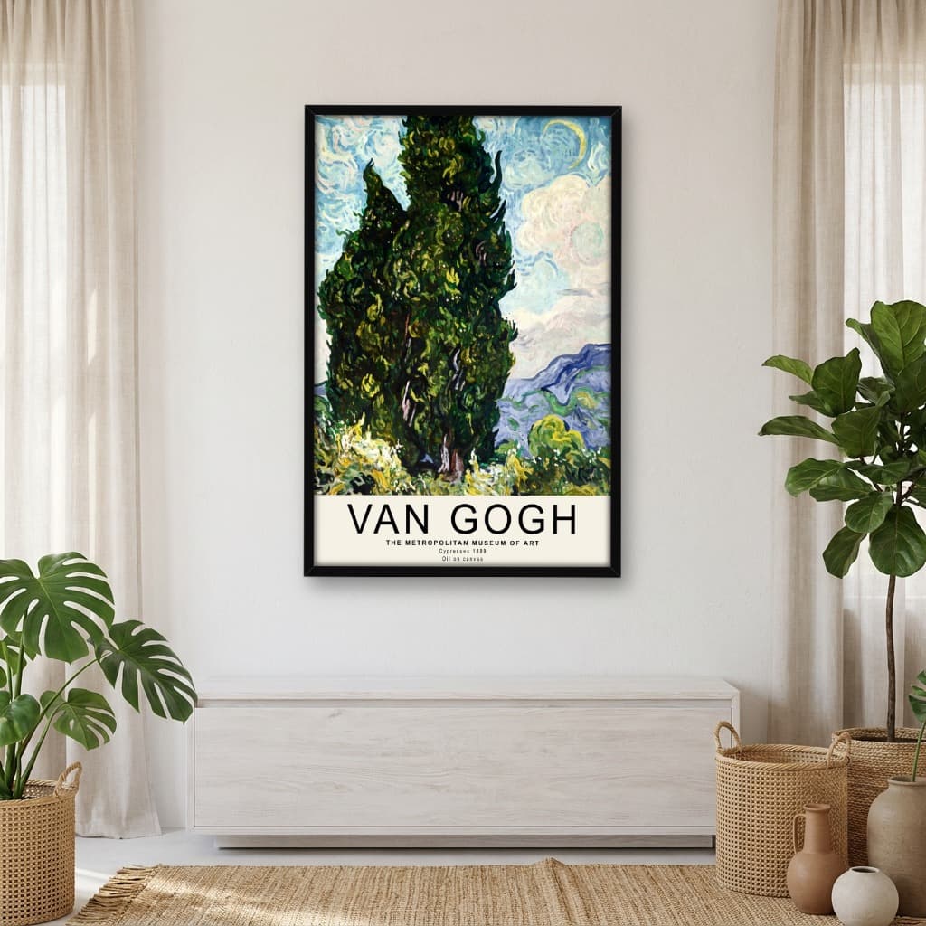 Quadro Decorativo Ciprestes Pintura