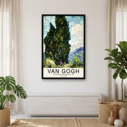 Quadro Decorativo Ciprestes Pintura