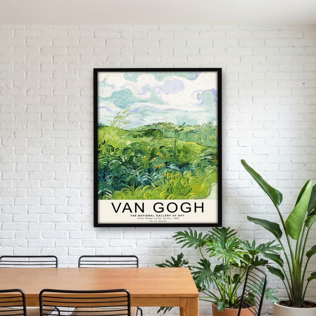 Quadro Decorativo Campos de Trigo Verde em Auvers Pintura