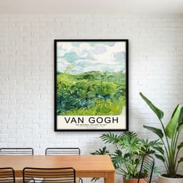 Quadro Decorativo Campos de Trigo Verde em Auvers Pintura
