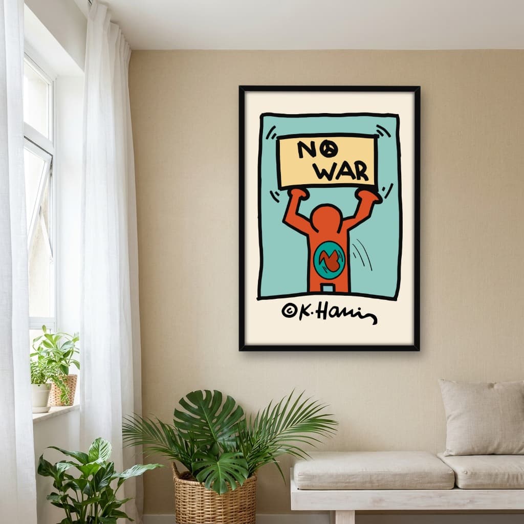 Quadro Decorativo Keith Haring - No War