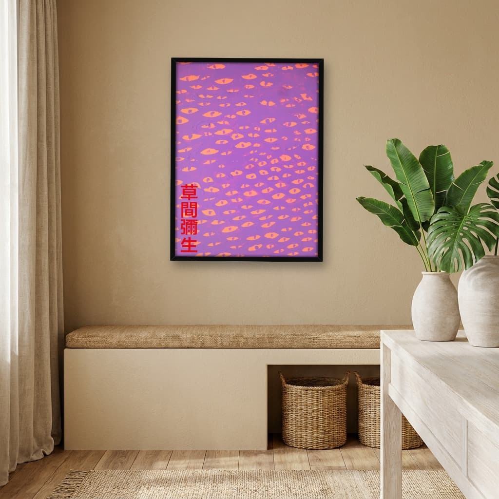 Quadro Decorativo Yayoi Kusama Eye Purple