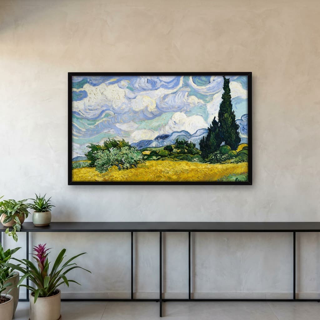 Quadro Decorativo Pintura Campo de Trigo Obra do Artista Vincent van Gogh