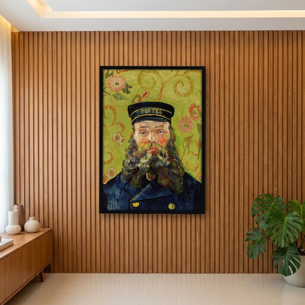 Quadro Decorativo Pintura O carteiro Joseph Roulin Obra do Artista Vincent van Gogh