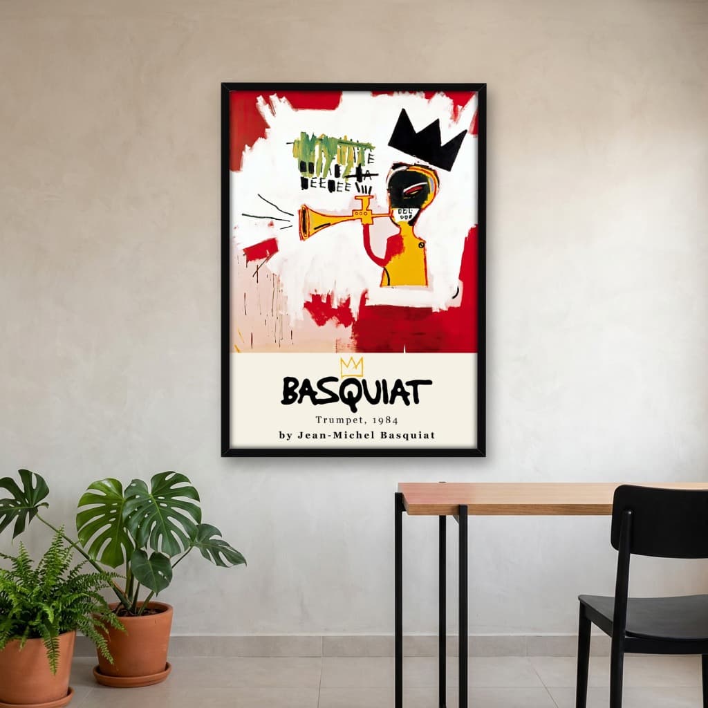 Quadro Decorativo Trumpet de Jean Michel Basquiat Arte Grafite