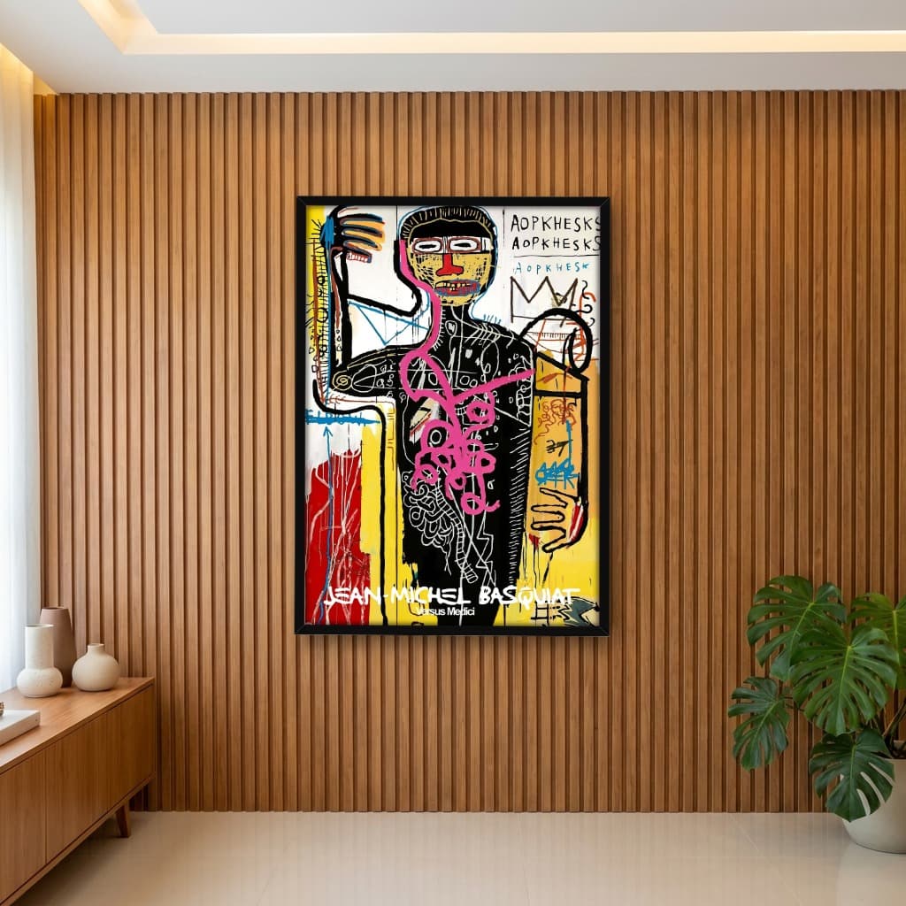 Quadro Decorativo Versus Medici de Jean Michel Basquiat Arte Grafite