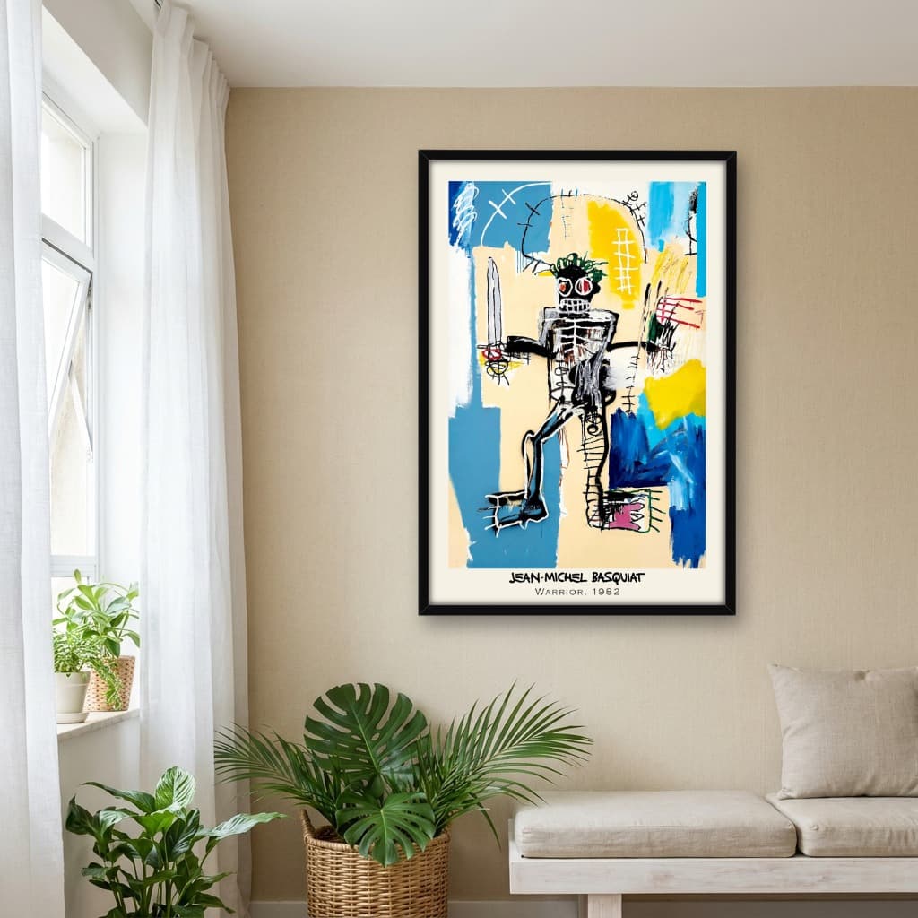 Quadro Decorativo Warrior de Jean Michel Basquiat Arte Grafite