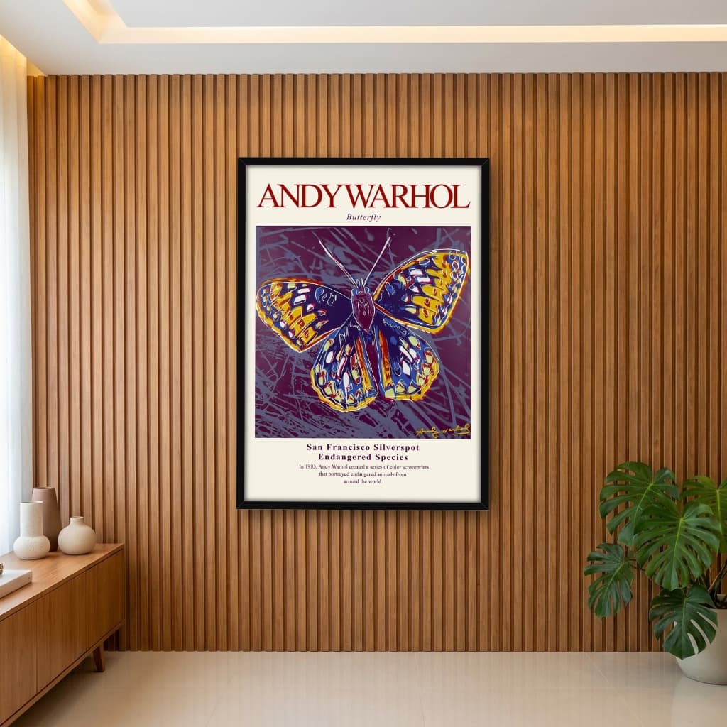 Quadro Decorativo Borboleta Obra do Artista Andy Warhol