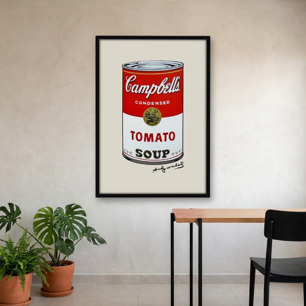 Quadro Decorativo Campbell's Tomato Obra do Artista Andy Warhol