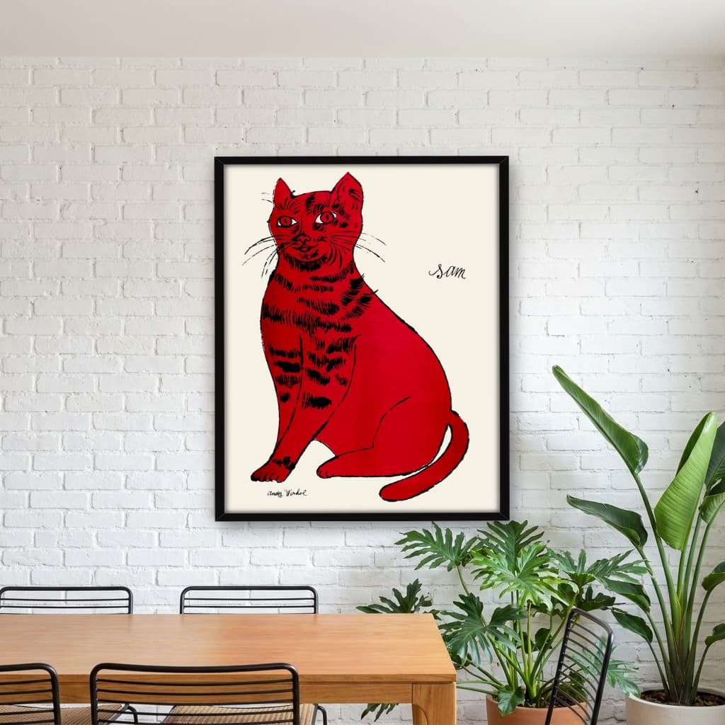 Quadro Decorativo Gato Obra do Artista Andy Warhol