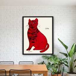 Quadro Decorativo Gato Obra do Artista Andy Warhol