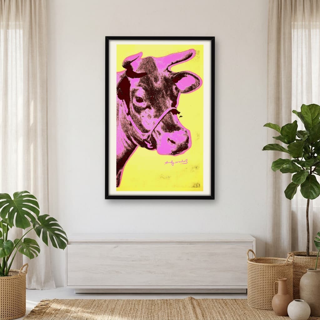 Quadro Decorativo Vaca Obra do Artista Andy Warhol