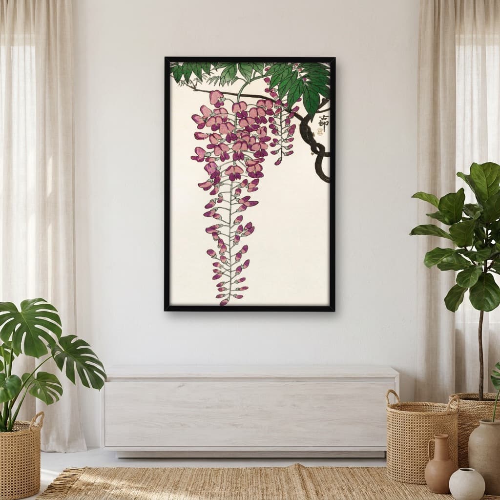 Quadro Decorativo Blooming Wisteria - Ohara Koson