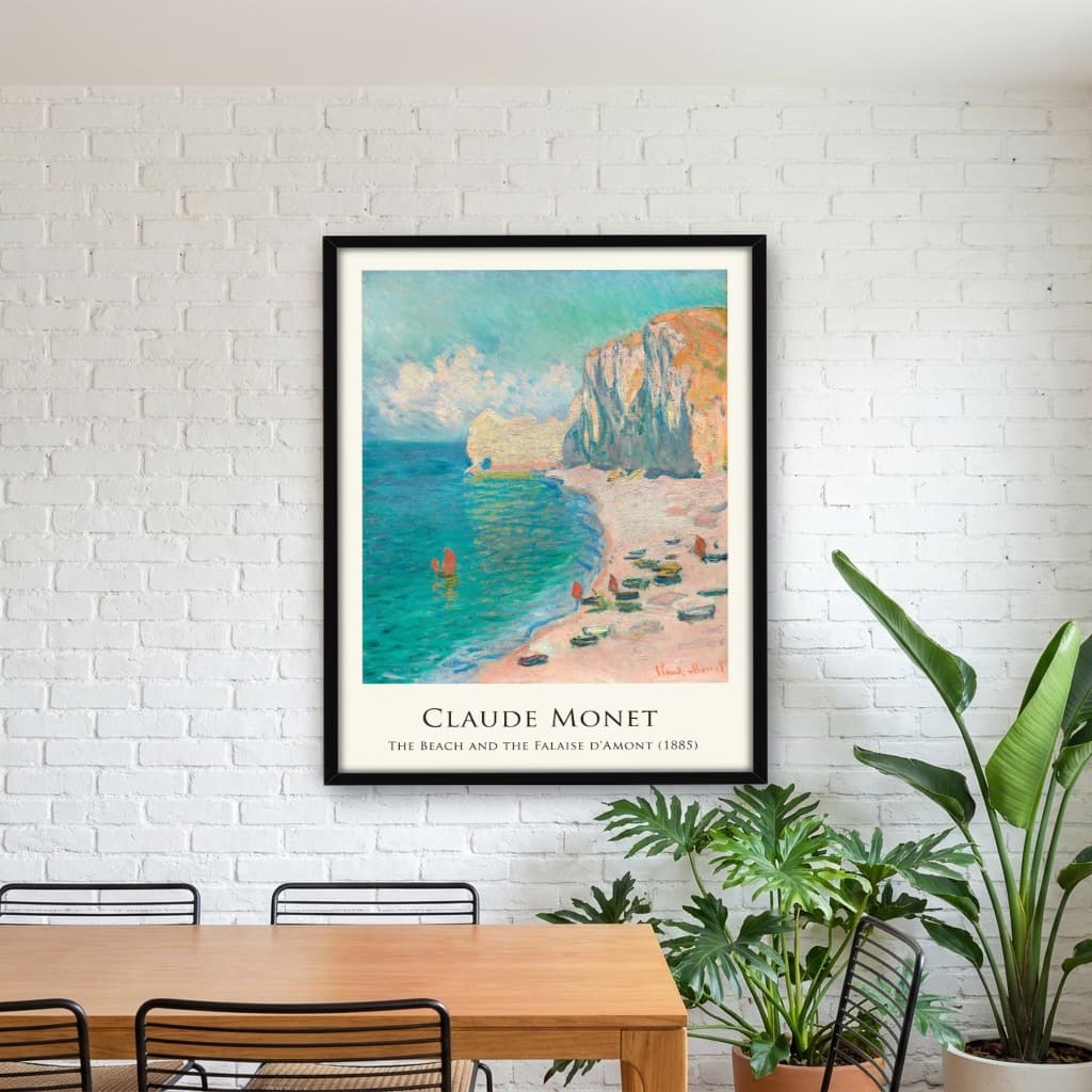 Quadro Decorativo The Beach And The Falaise - Claude Monet