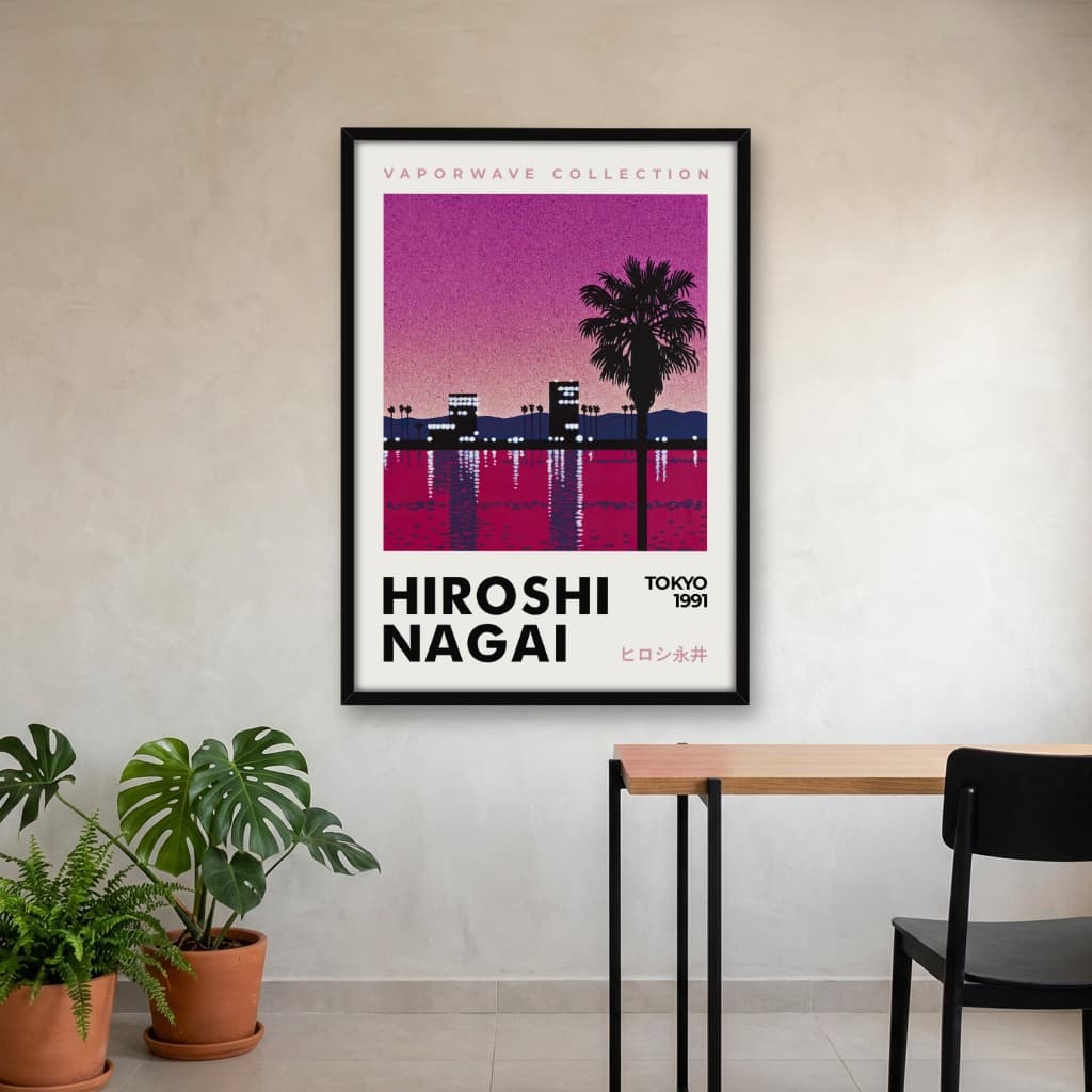 Quadro Decorativo Sunset Hiroshi Nagai Illustrations Printable Japan Manga 01