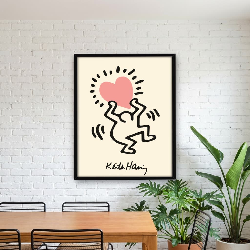 Quadro Decorativo Love Pop Art Keith Haring