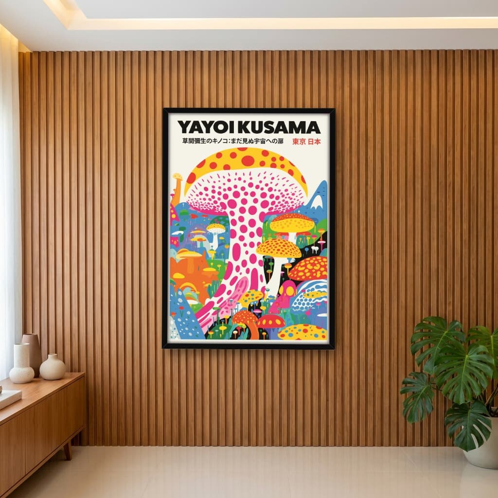 Quadro Decorativo Yayoi Kusama Mushrooms