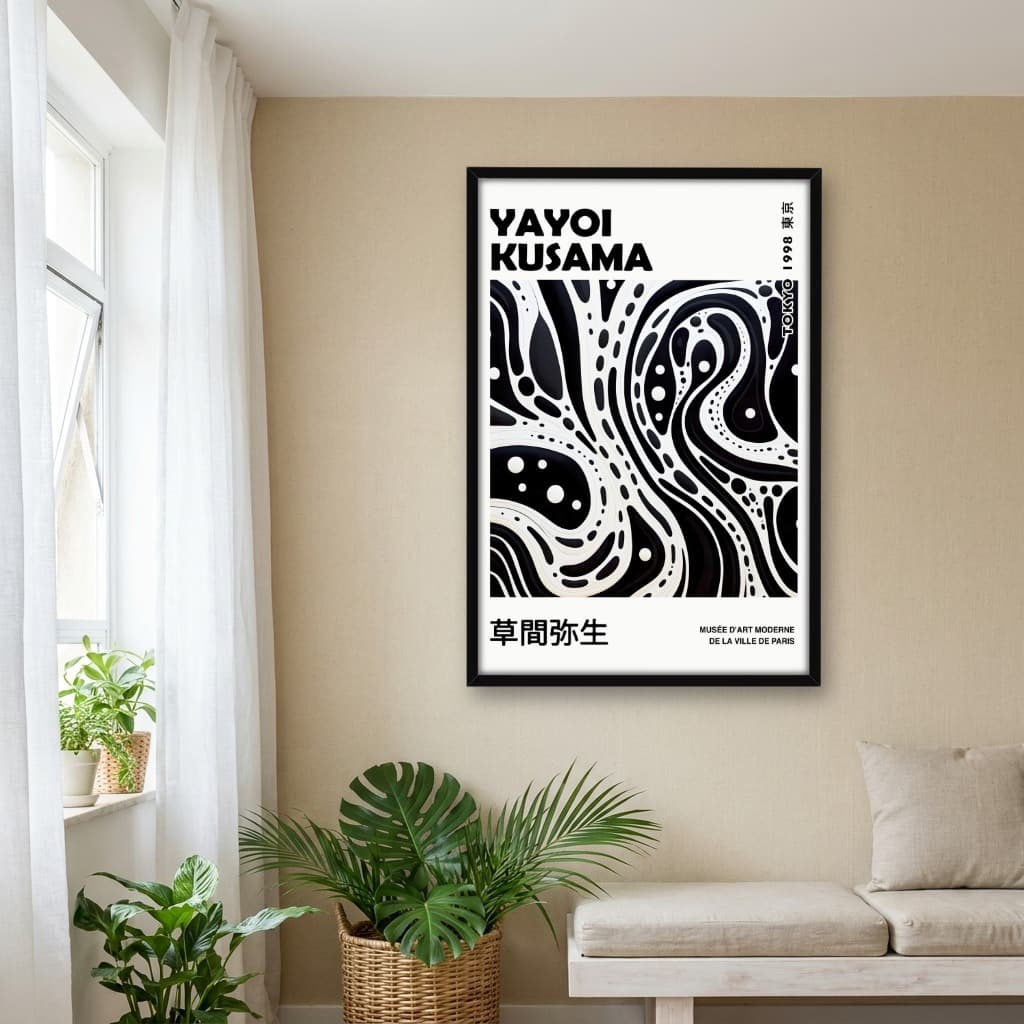 Quadro Decorativo Yayoi Kusama Padrões Abstratos Minimalistas Da Arte Pop Japonesa