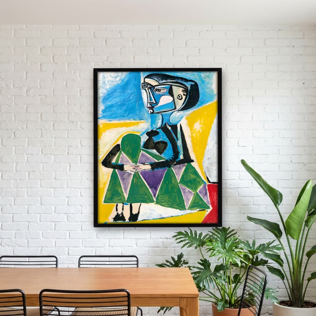 Quadro Decorativo Femme Accroupie Jacqueline Pablo Picasso