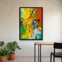Quadro Decorativo Pablo Picasso Vertical Homem E Criança