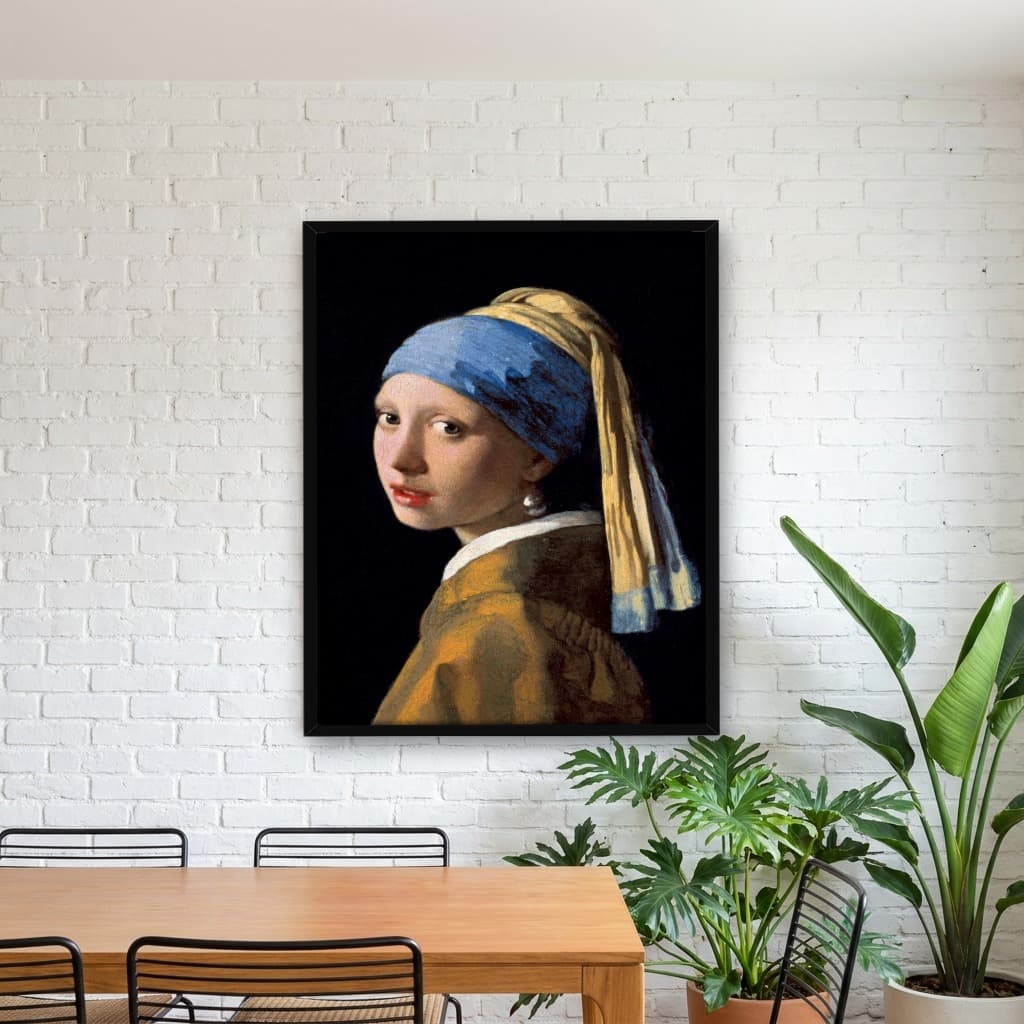 Quadro Decorativo Moça com o Brinco de Pérola Pintura de Johannes Vermeer