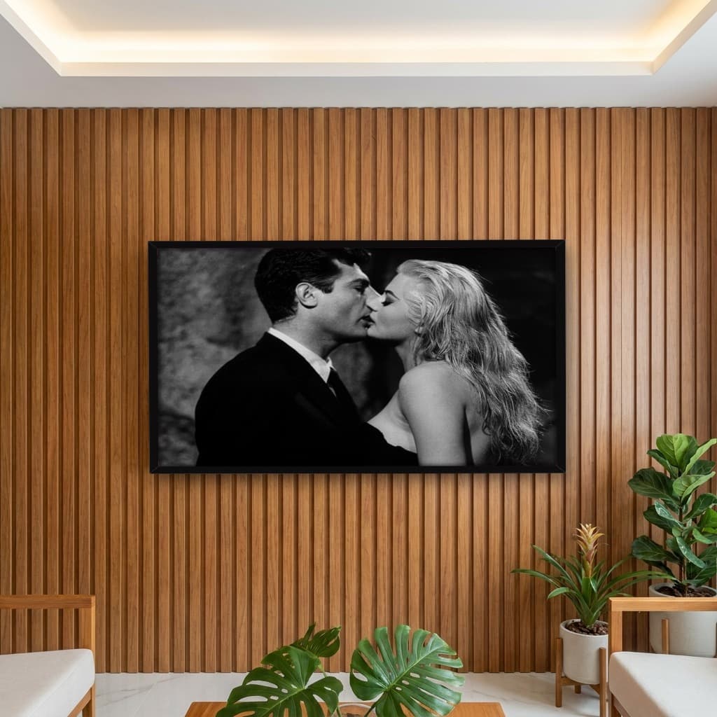 Quadro Decorativo Marcello Mastroianni e Anita Ekberg - A Doce Vida